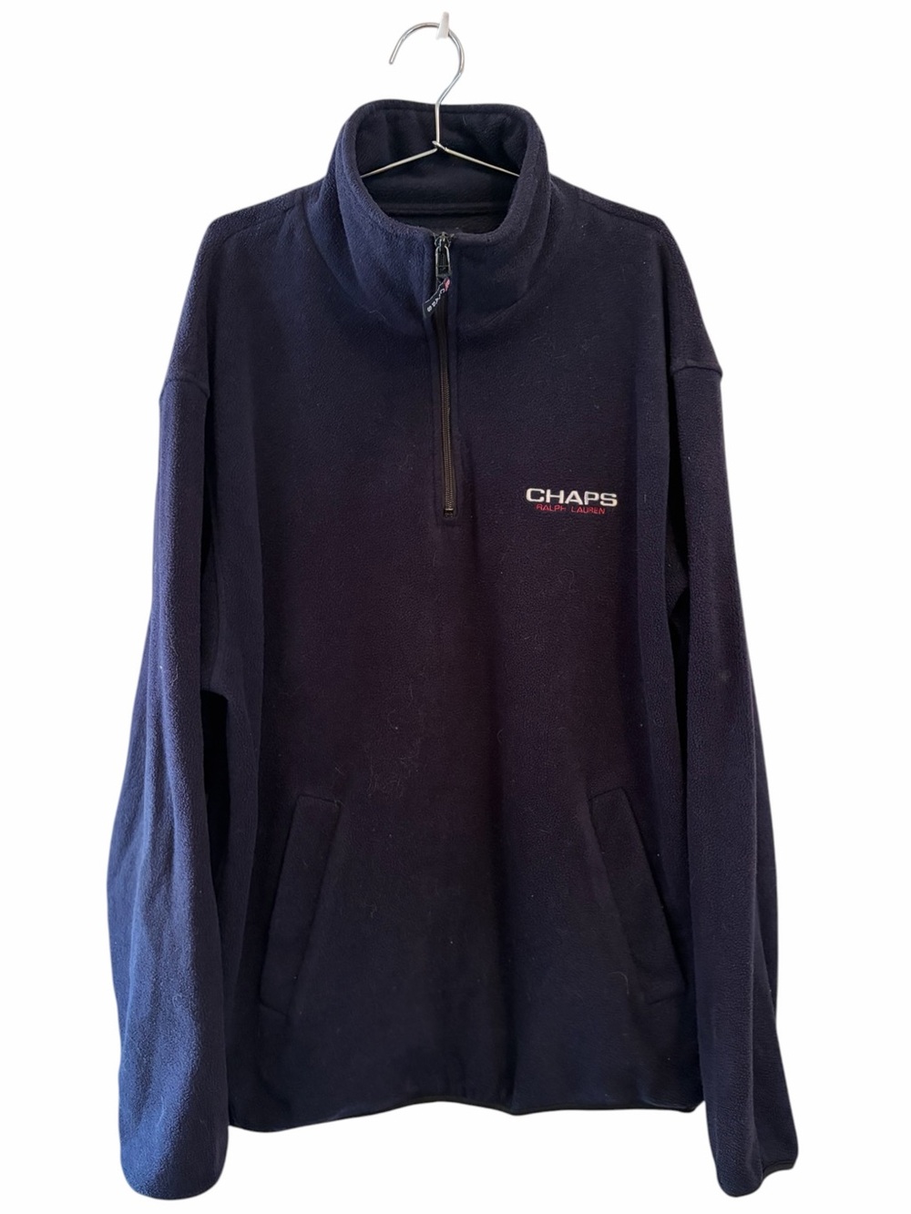 Chaps Ralph Lauren Navy Half-Zip Fleece Pullover